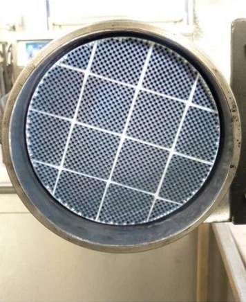 Filtre à particules après nettoyage ECOFAP : canaux dégagés